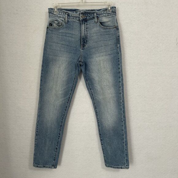 KanCan Jeans Women 11 Blue Lite Wash Hi Waist Estilo 5Pocket Cotton Cottage Boho - Picture 15 of 16